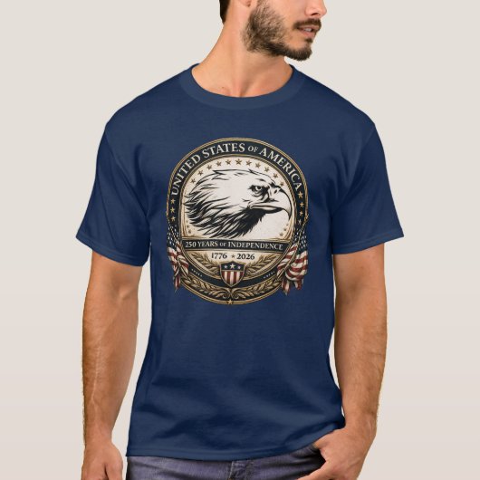 AMERIKA'S 250E VERJAARDAG T-SHIRT (Voorkant)