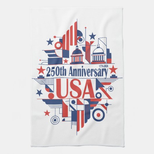 Amerika's 250e verjaardag theedoek (Verticaal)