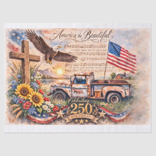 Amerika's 250e verjaardag tissuepapier (Voorkant)