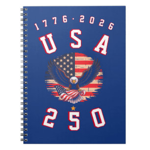 Amerika's 250e verjaardag USA 250 1776 2026 Notitieboek