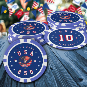 Amerika's 250e verjaardag USA 250 1776 2026 Poker Chips