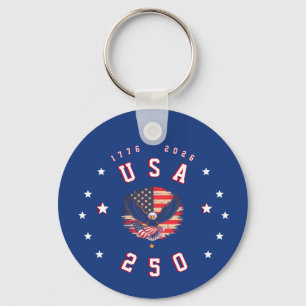 Amerika's 250e verjaardag USA 250 1776 2026 Sleutelhanger