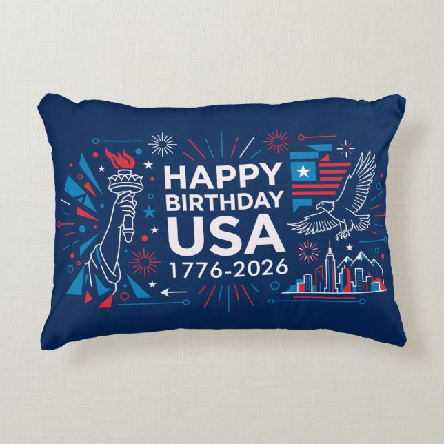 Amerika's 250e verjaardag V2 Accent Kussen (Voorkant)