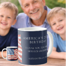 Amerika's 250e Verjaardag Veteraan Opa Dank Je Koffiemok
