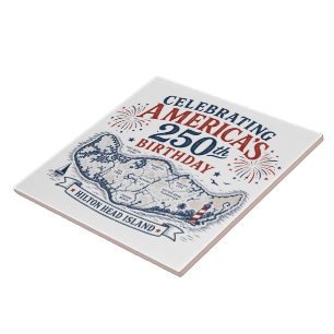 Amerika's 250e verjaardag vieren Hilton Head Tegeltje
