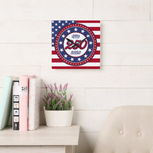 Amerika's 250e verjaardag vierkante klok