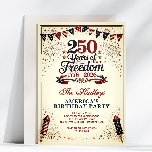 Amerika's 250e verjaardag Vintage Kaart