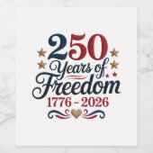 Amerika's 250e Verjaardag Wijn Etiket (Enkel label)
