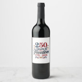 Amerika's 250e Verjaardag Wijn Etiket (Voorkant)
