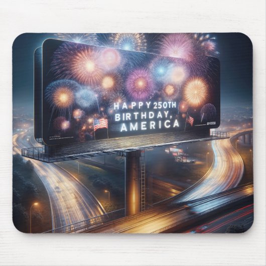 Amerika's 250e Verjaardagsbillboard Muismat (Voorkant)