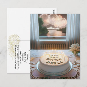 Amerika's 250e verjaardagsfeest briefkaart