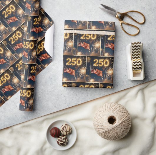 Amerika's 250e verjaardagsfeest cadeaupapier (Crafts)