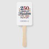 Amerika's 250e Verjaardagsfeest Handwaaier (Achterkant)