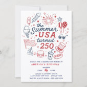 Amerika's 250e verjaardagsfeest kaart (Voorkant)