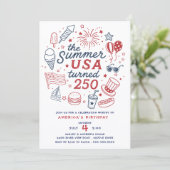 Amerika's 250e verjaardagsfeest kaart (Staand voorkant)