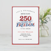 Amerika's 250e verjaardagsfeest kaart (Staand voorkant)