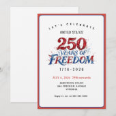 Amerika's 250e verjaardagsfeest kaart (Voorkant / Achterkant)