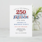 Amerika's 250e verjaardagsfeest  kaart (Staand voorkant)