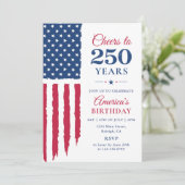 Amerika's 250e verjaardagsfeest kaart (Staand voorkant)