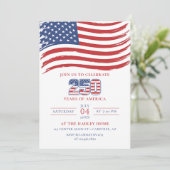 Amerika's 250e verjaardagsfeest kaart (Staand voorkant)