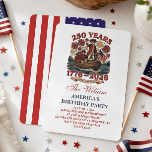 Amerika's 250e verjaardagsfeest kaart
