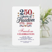 Amerika's 250e verjaardagsfeest kaart (Staand voorkant)