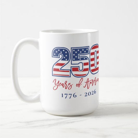 Amerika's 250e verjaardagsfeest koffiemok (Links)