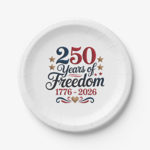 Amerika's 250e Verjaardagsfeest Papieren Bordje