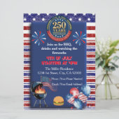 Amerika's 250e verjaardagsfeest uitnodiging (Staand voorkant)