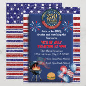 Amerika's 250e verjaardagsfeest uitnodiging (Voorkant / Achterkant)