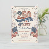 Amerika's 250e verjaardagsfeest uitnodiging (Staand voorkant)