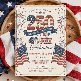 Amerika's 250e verjaardagsfeest uitnodiging