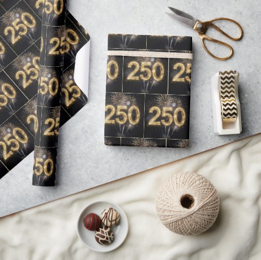 Amerika's 250e verjaardagsvuurwerk cadeaupapier (Crafts)