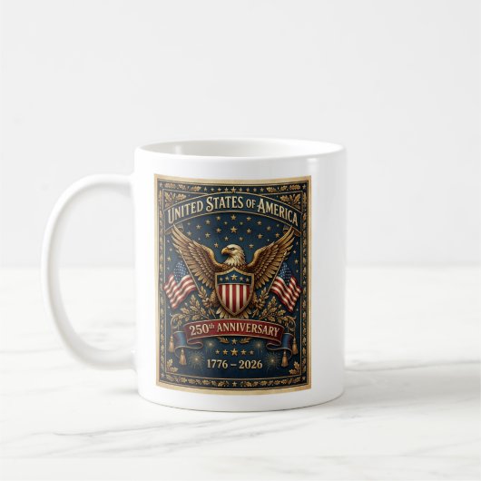 Amerika's 250e Versie 1 Koffiemok (Links)
