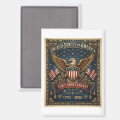Amerika's 250e Versie 1 Magneet (Voorkant / Achterkant)