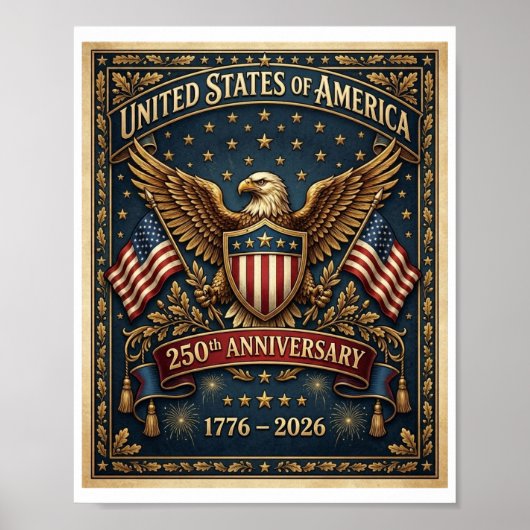 Amerika's 250e Versie 1 Poster (Voorkant)