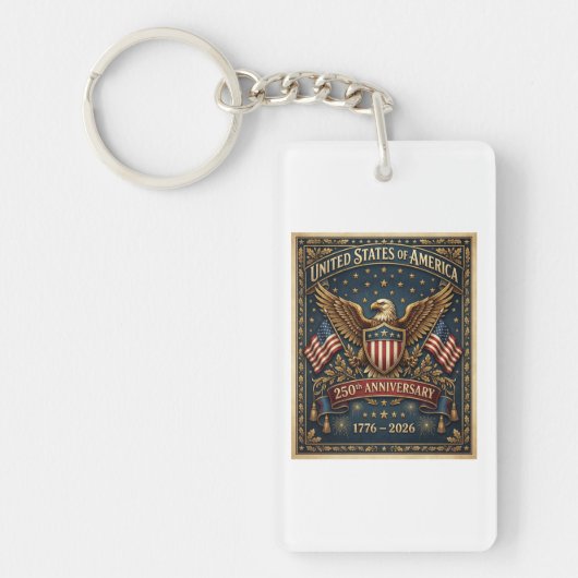 Amerika's 250e Versie 1    Sleutelhanger (Voorkant)