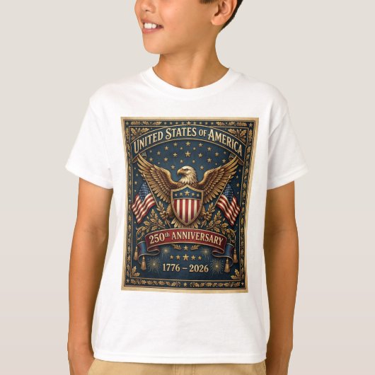 Amerika's 250e Versie 1 T-shirt (Voorkant)