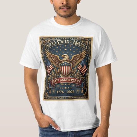 Amerika's 250e Versie 1 T-shirt (Voorkant)