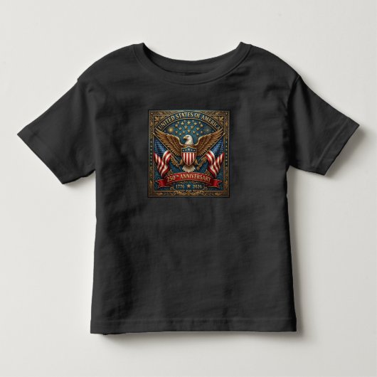Amerika's 250e Versie 2 Kinder Shirts (Voorkant)