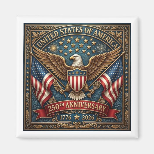 Amerika's 250e Versie 2 Magneet (Voorkant)