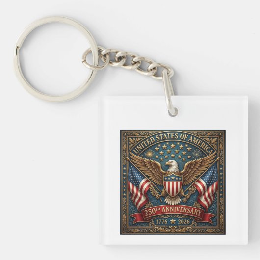 Amerika's 250e Versie 2 Sleutelhanger (Voorkant)