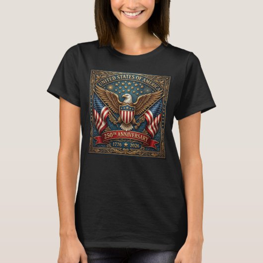 Amerika's 250e Versie 2 T-shirt (Voorkant)
