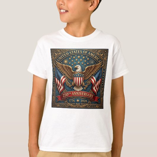 Amerika's 250e Versie 2 T-shirt (Voorkant)
