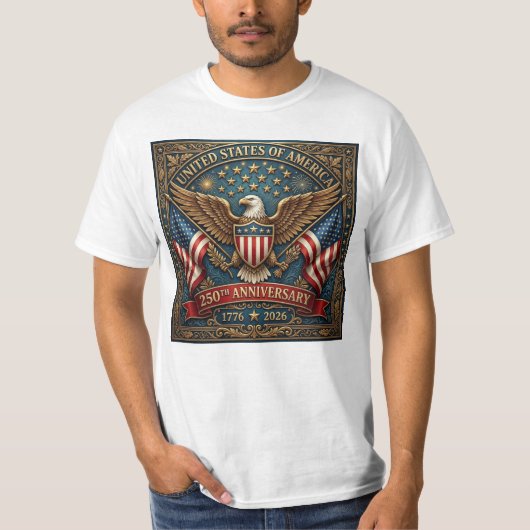 Amerika's 250e Versie 2 T-shirt (Voorkant)