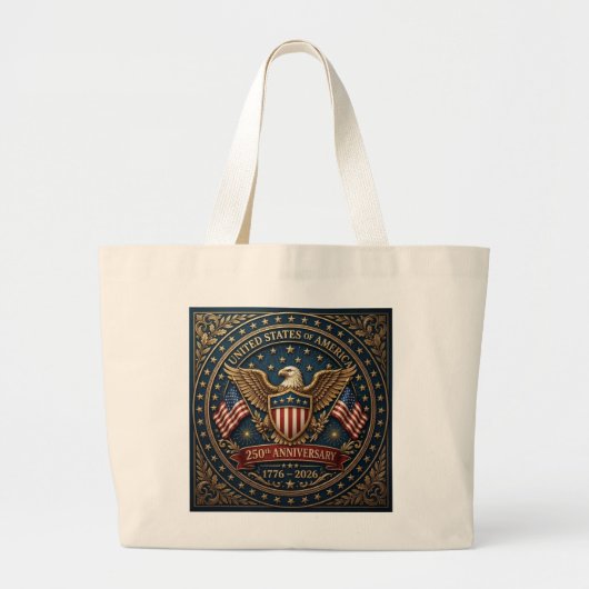 Amerika's 250e Versie 3 Grote Tote Bag (Voorkant)
