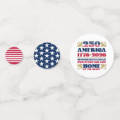 Amerika's 250ste Jubileum Patriottisch Confetti (Voorkanten)