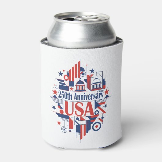 Amerika's 250ste verjaardag blikjeskoeler (Blikje Voorkant)