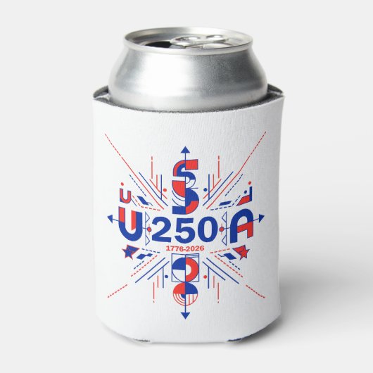 Amerika's 250ste verjaardag blikjeskoeler (Blikje Voorkant)