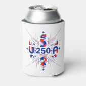 Amerika's 250ste verjaardag blikjeskoeler (Blikje Achterkant)